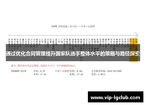 通过优化合同管理提升国家队选手整体水平的策略与路径探索